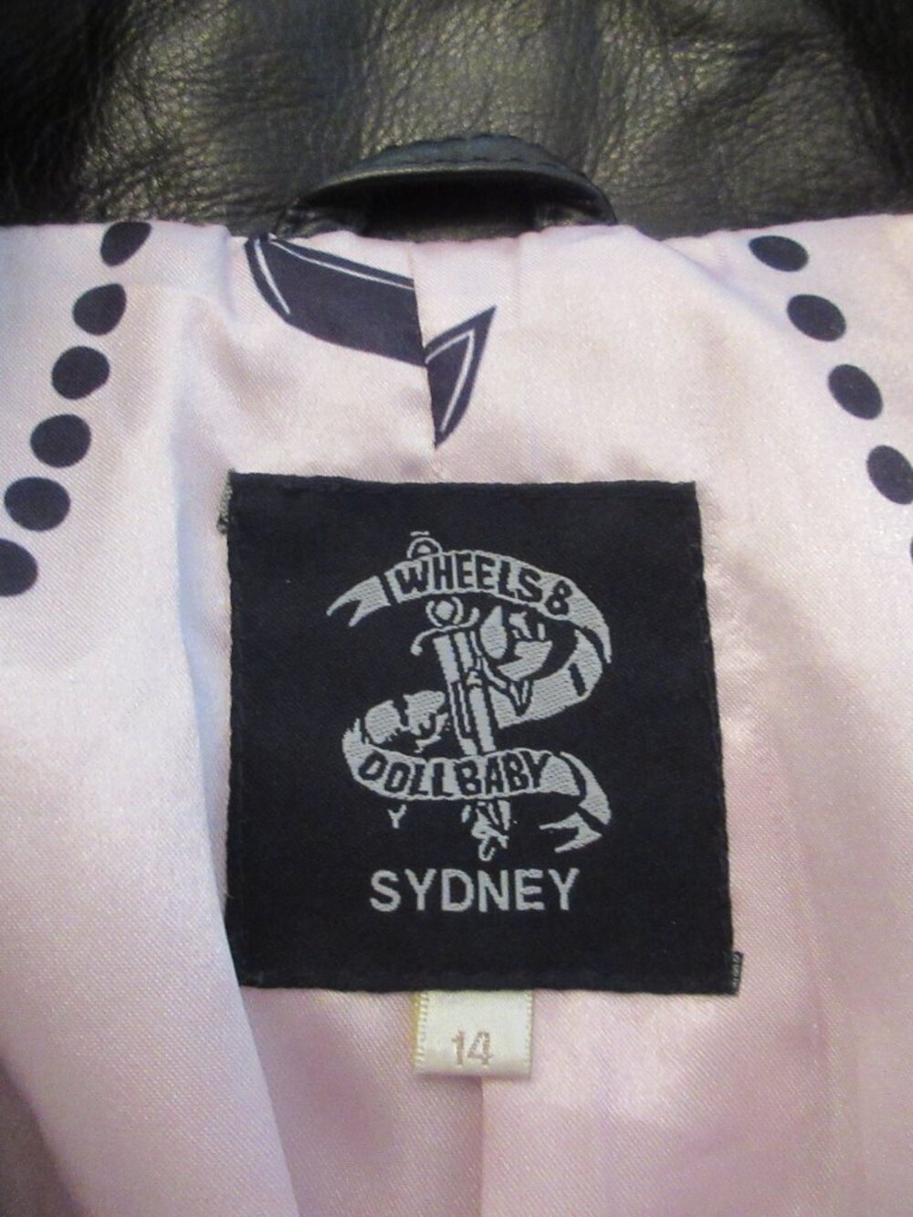 New Wheels & Dollbaby Classic Women's Leather Jacket In Black - Picture 5 of 10
